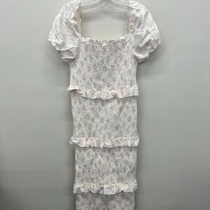 MARBLE White and Pink Maxi Dress